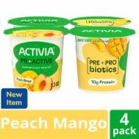 Activia Proactive Peach Mango Probiotic Yogurt Cups Perspective: Main