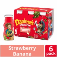 Danimals Raspberry and Strawberry Banana Kids Low Fat Yogurt Smoothies