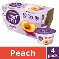 Dannon Light + Fit Peach Flavored Greek Fat Free Yogurt Cups Perspective: Main