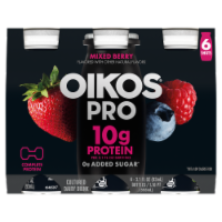 Oikos® Pro Mixed Berry Cultured Yogurt Drink Shots Perspective: Main
