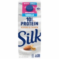 Silk Protein Almond & Cashew Unsweetened Vanilla Milk Perspective: Main