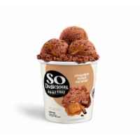 So Delicious Dairy Free Chocolate Salted Caramel Oat Milk Frozen Dessert Carton Perspective: Main