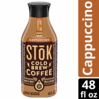 Stok® Light Sweet Dark Roast Black Cappuccino Cold Brew Iced Coffee Carton Perspective: Main