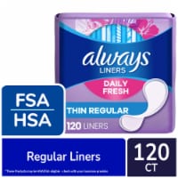 Always No Feel Protection Daily Liners Thin Absorbency Unscented
