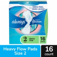 Always InFinity FlexFoam Pads With Wings Heavy Flow Absorbency Size 2 Unscented