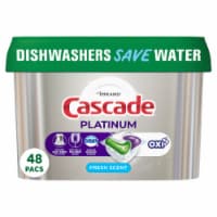 Cascade Platinum ActionPacs + Oxi Fresh Scent Dishwasher Detergent Pods Perspective: Main