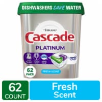 Cascade Platinum ActionPacs + Oxi Fresh Scent Dishwasher Detergent Pods