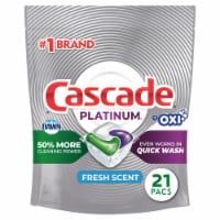 Cascade Platinum ActionPacs + Oxi Fresh Scent Dishwasher Detergent Pods