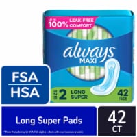 Always Maxi Pads Long Super Absorbency Size 2 Unscented Perspective: Main