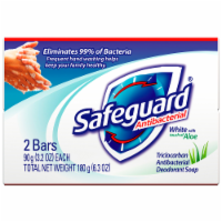 Safeguard White with Aloe Bar Antibacterial Deodorant Soap Perspective: Main