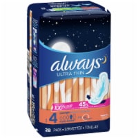 Always Ultra Thin Size 4 Overnight Pads with Flexi-Wings Perspective: Main