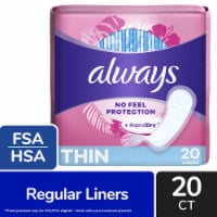 Always Thin No Feel Protection Regular Absorbency Unscented Daily Liners