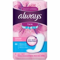 Always® Clean Scent Thin Regular Wrapped Daily Liners Perspective: Main