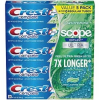 Crest Complete Whitening + Scope Toothpaste, 6.5 Ounce (5 Pack)