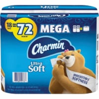 Charmin Ultra Soft Toilet Paper, 18 Mega Rolls = 72 Regular Rolls, 18 Count Perspective: Main