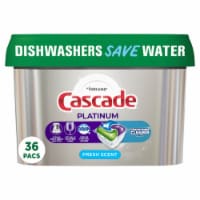 Cascade Platinum ActionPacs + Dishwasher Cleaner Fresh Scent Dishwasher Detergent Pods