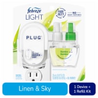 Febreze Bamboo LIGHT Fade Defy PLUG Air Freshener Starter Kit & Single Oil Refill