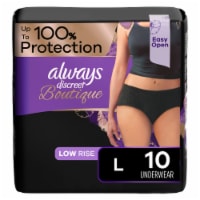 Always Discreet Boutique Low Rise Size Large Incontinence Underwear