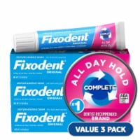 Fixodent Original Secure Denture Adhesive Triple Pack Perspective: Main