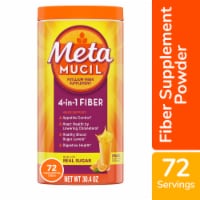 Metamucil Fiber Orange Smooth Flavored Drink Supplement Powder