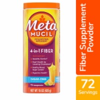 Metamucil Fiber Orange Smooth Flavored Drink Supplement Powder