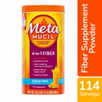 Metamucil 4-in-1 Psyllium Fiber Supplement Sugar-Free Orange Powder Perspective: Main