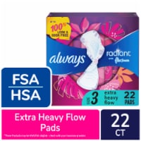 Always Radiant Size 3 Extra Heavy Absorbency Scented Pads
