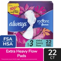 Always Radiant Size 3 Extra Heavy Absorbency Scented Pads