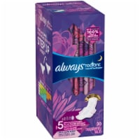 Always Radiant Size 5 Light Clean Scent Extra Heavy Overnight Pads Perspective: Main