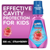 Crest Strawberry Rush Kid's Anticavity Alcohol Free Fluoride Rinse Perspective: Main