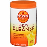 Metamucil 14 Day Cleanse Psyllium Fiber Supplement Sugar Free Citrus Flavor Smooth Texture Powder Perspective: Main