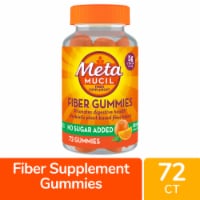 Metamucil Orange Flavored No Sugar Added Fiber Gummies