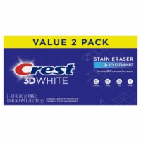 Crest 3D White Icy Clean Mint Stain Eraser Teeth Whitening Toothpaste Value Pack