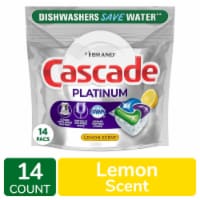 Cascade Platinum ActionPacs Lemon Scent Dishwasher Detergent Pods