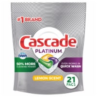 Cascade Platinum ActionPacs Lemon Scent Dishwasher Detergent Pods