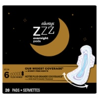 Always® ZZZ Size 6 Overnight Pads with Wings