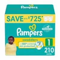 Pampers Swaddlers Disposable Diapers Size 1 , 210 Count