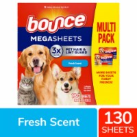 Bounce Pet Fresh Hair and Lint Guard Mega Dryer Sheets