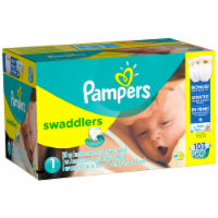 Pampers Swaddlers Size 1 Diapers and Wipes Bonus Pack Perspective: Main