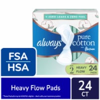 Always Pure Cotton Size 2 FlexFoam Heavy Unscented Pads with Wings