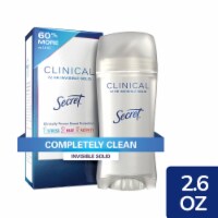 Secret Clinical Strength Women's Antiperspirant Deodorant Invisible Solid Completely Clean, 2.6oz Perspective: Main