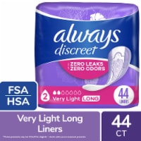 Always Discreet Adult Incontinence Liners for Women Very Light Absorbency Long Length