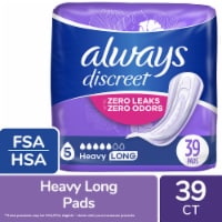 Always Discreet Heavy Long Size 5 Incontinence and Postpartum Pads