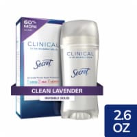 Secret Clinical Strength Invisible Solid Antiperspirant and Deodorant for Women, Clean Lavender Perspective: Main