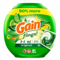 Gain Flings Original Liquid Laundry Detergent Soap Pacs