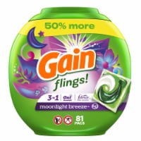 Gain Flings Moonlight Breeze Liquid Laundry Detergent Soap Pacs