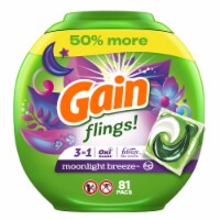 Gain Flings Moonlight Breeze Liquid Laundry Detergent Soap Pacs Perspective: Main