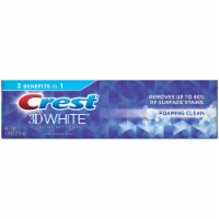 Crest 3D White Foaming Clean Fluoride Anticavity Toothpaste Perspective: Main