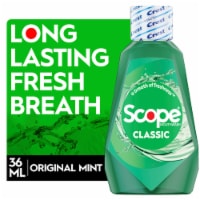 Crest Scope Classic Mouthwash, Original Mint Travel Size Perspective: Main