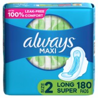 Always® Maxi Size 2 Super Long Pads with Wings